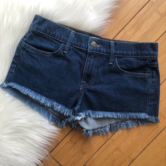 WILDFOX Lara Mid Rise Denim Cutoff Shorts - Picture 2 of 6